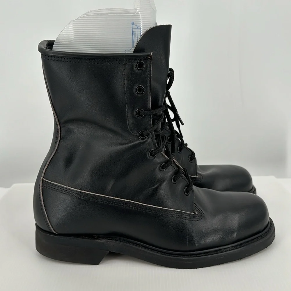 NWOB Vtg Biltrite ANSI Z41 PT83 1990 Boots Black Leather Steel Toe Men's size 8D